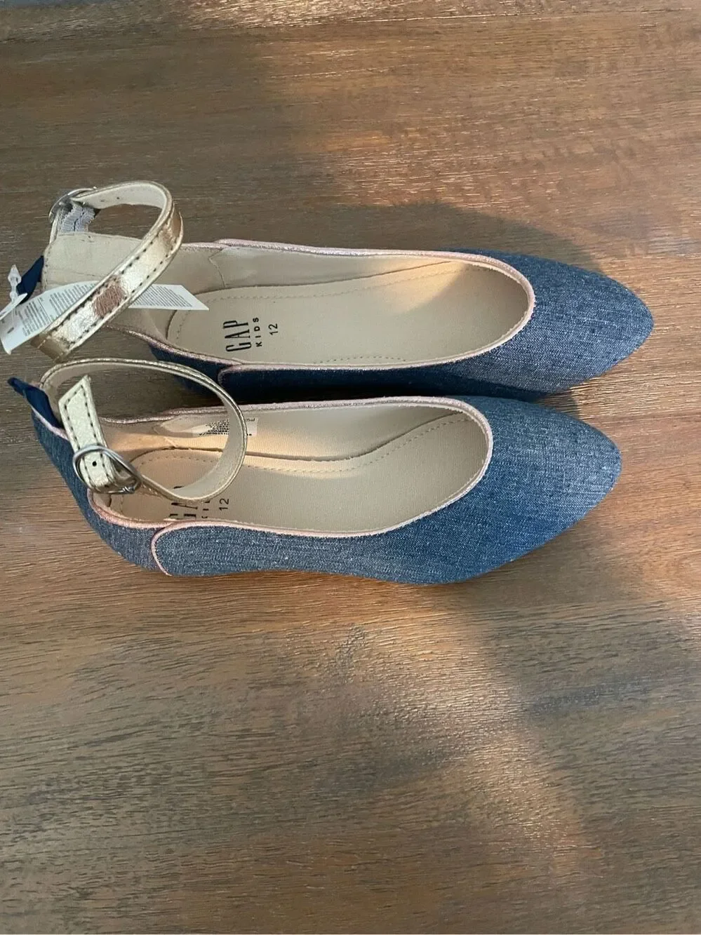NEW Gap denim colored dress shoes. Size toddler 12